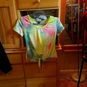 Super soft, stretch, neon, tie dye shirt